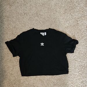Adidas Black Cropped T-Shirt